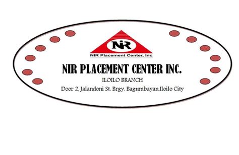 Nir Placement Center Inc. Iloilo Branch .